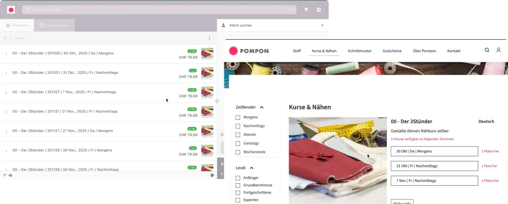 Screenshot Verwaltung WooCommerce POS StoreConnect: Produktverwaltung online und Online-Shop